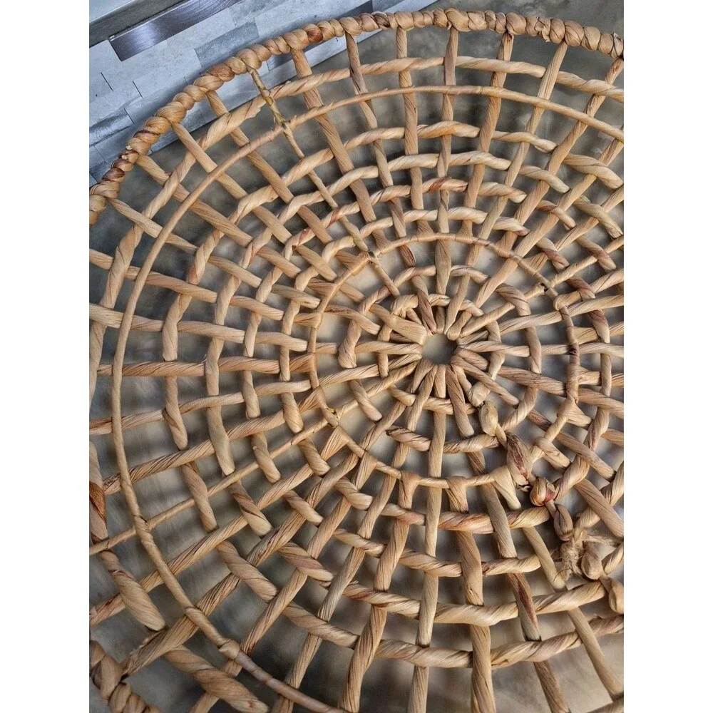 Water Hycinth Handmade Rattan Basket Boho Style Decor 19